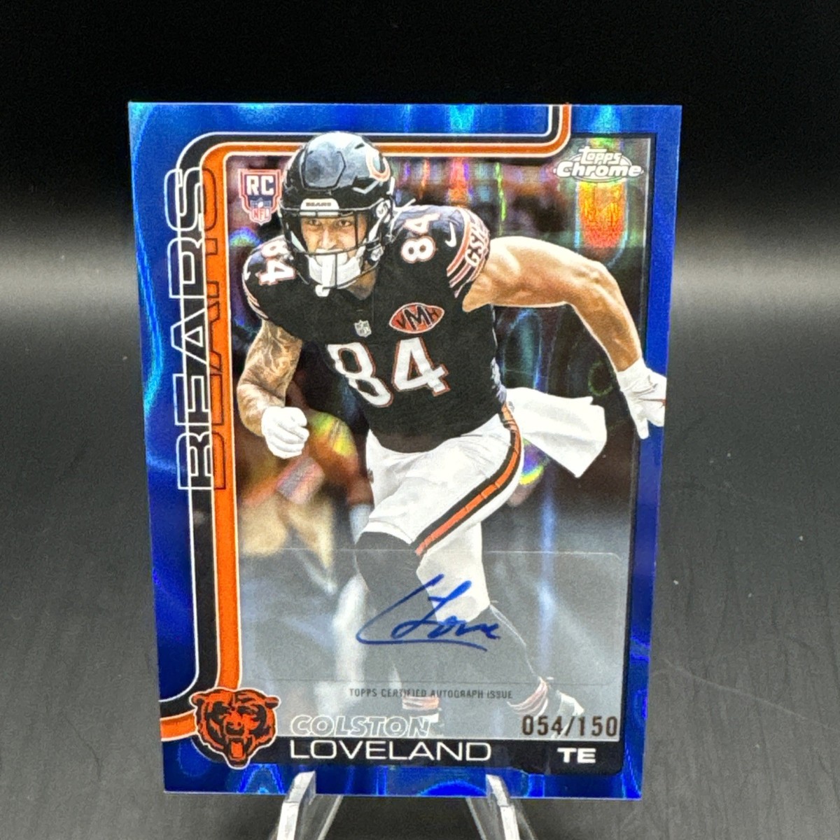 2025 Topps Chrome Colston Loveland Blue Lava Rookie Refractor Auto
