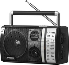 AM FM Radio, Portable Bluetooth Radio, Plug in Wall or Battery Operated Best Rec