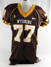 2012-13 Wyoming Cowboys Connor Rains #77 Game Used Brown Jersey Football XXL 40