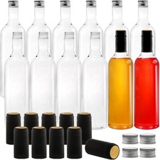 Plastic Wine Bottles 12-Pack, White ; Empty PLASTIC Bordeaux-Style Wine Bottles