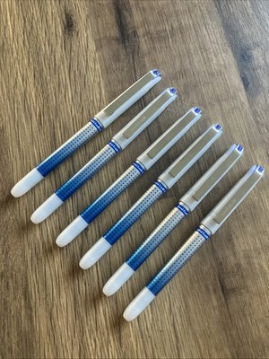 Uni-Ball AUGENNADEL Spitze 0,7 mm BLAU Tintenroller, UB-187S ( PKT 6 STIFTE)