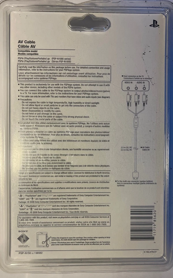 Sony Playstation PSP Go OEM Component AV Cable PSP-N1000, PSP-N180 U - Image 3 of 3