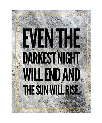 Even the darkest night will end and the sun will rise.: College Ruled Marble Des