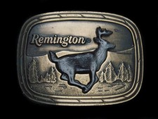 TG09130 VINTAGE 1979  REMINGTON ARMS COMPANY  GUN  FIREARM BELT BUCKLE