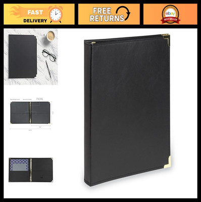Classic Leather 3 Ring Binder, Executive Portfolio, 0.5 Inch, Holds 100 Sheets,