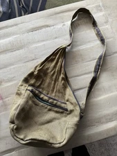 Ecolution Hemp Crossover Sling Satchel Bag Shoulder  Green Sling