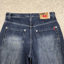 Southpole RedTab Jeans Size 36x33 Wide Leg Baggy Y2K blue
