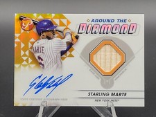 Starling Marte 2023 Topps Pristine Around The Diamond Autograph Relic Gold 05/50