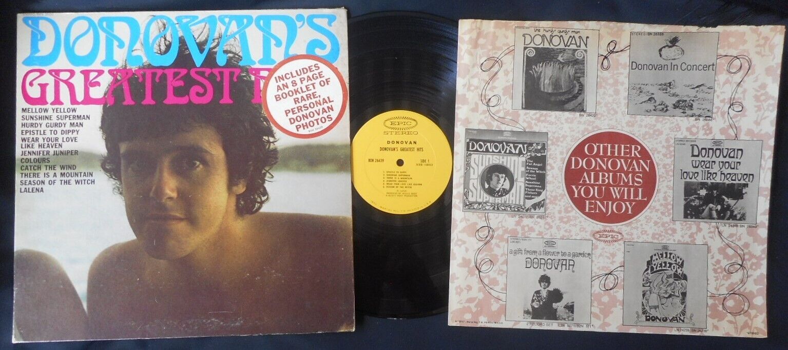 DONOVAN Greatest Hits LP USA Including 8 Page Booklet & Inner  LED ZEPPELIN  EX+