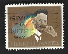 Sc#1486 8c Henry O. Tanner with " GIVE THE UNITED WAY" Slogan Cancel - (A-3)