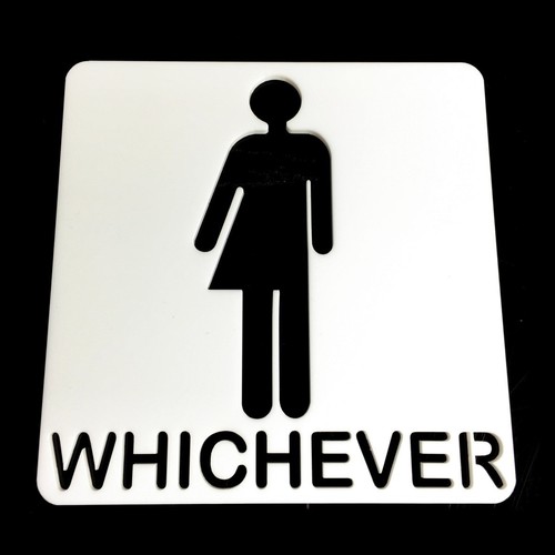 'Whichever' Unisex Toilet Door Sign - Available in a Range of Colours & Sizes - Picture 4 of 5