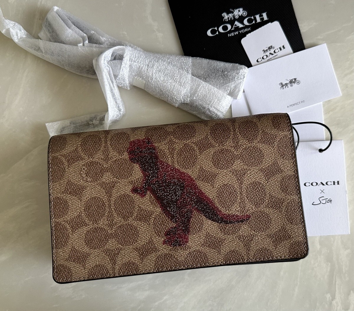 NWT COACH REXY by SUI JIANGUO SIGNATURE CLUTCH CHAIN CALLIE