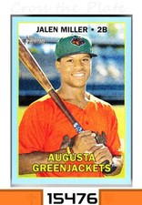 1-2016 TOPPS HERITAGE MINORS BLUE PARALLEL JALEN MILLER MARINERS 20/99 CARD#82