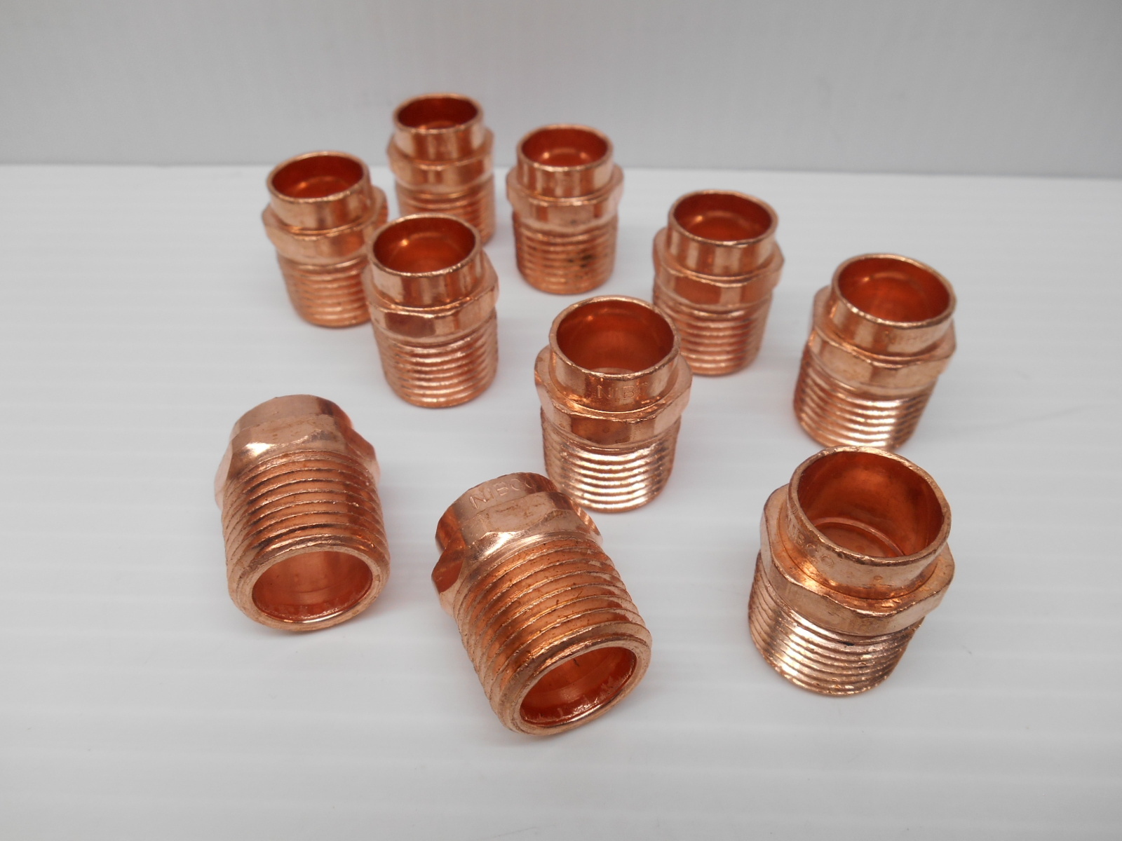 Lot of 10 Nibco 604 1/2″ Cxm Copper Male Adapter