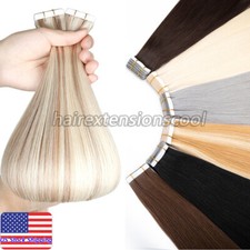 Tape In Hair Extensions Human Hair Invisible Skin Weft Brazilian Remy Hair Silky