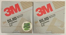 3.5-inch floppy disks, 3M vintage 1991, 2 boxes, 20 total DS HD sealed
