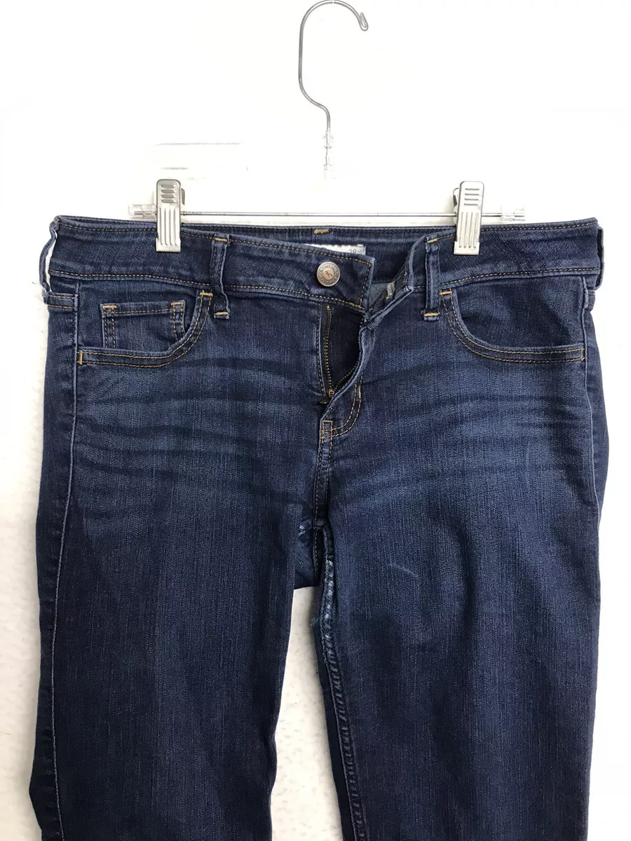 Hollister Jeans Womens 7R 7 Regular 28x31 Blue Skinny Dark Wash