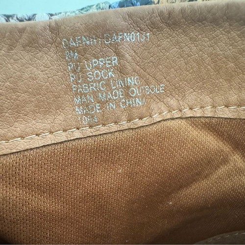 Madden Girl Snakeskin Print Bootie Cream Tan Blue Size 8 - Picture 8 of 9