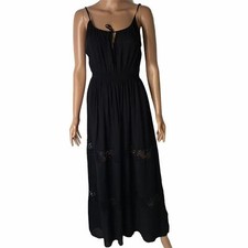 XXI brand maxi dress black Long, flowy maxi, BoHo dress SZ M