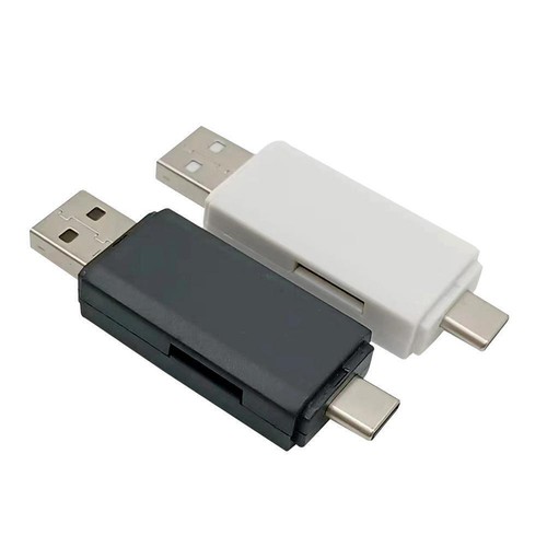 Card Reader USB 2.0 Type C TF OTG Smart Memory Adapter Computer New C5P4 - Afbeelding 7 van 14