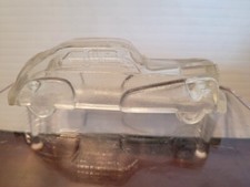 VINTAGE CLEAR 1930'S SEDAN CAR GLASS CANDY CONTAINER  #2