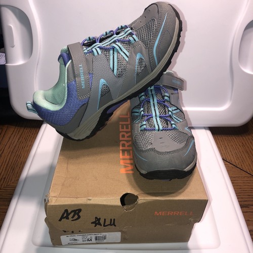 Merrell Trail Chaser Running Shoe Size 7 M~Grey/Multi/ Purple/ Aqua ~ MY57111