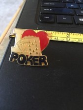 Vtg Pin: I Love Poker / I heart Poker