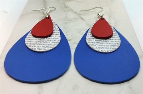 Americana Leather Earring Stack - Picture 4 of 4