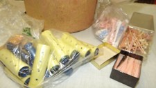 Lot of vintage hair accessories rollers, pins clips, perm rods