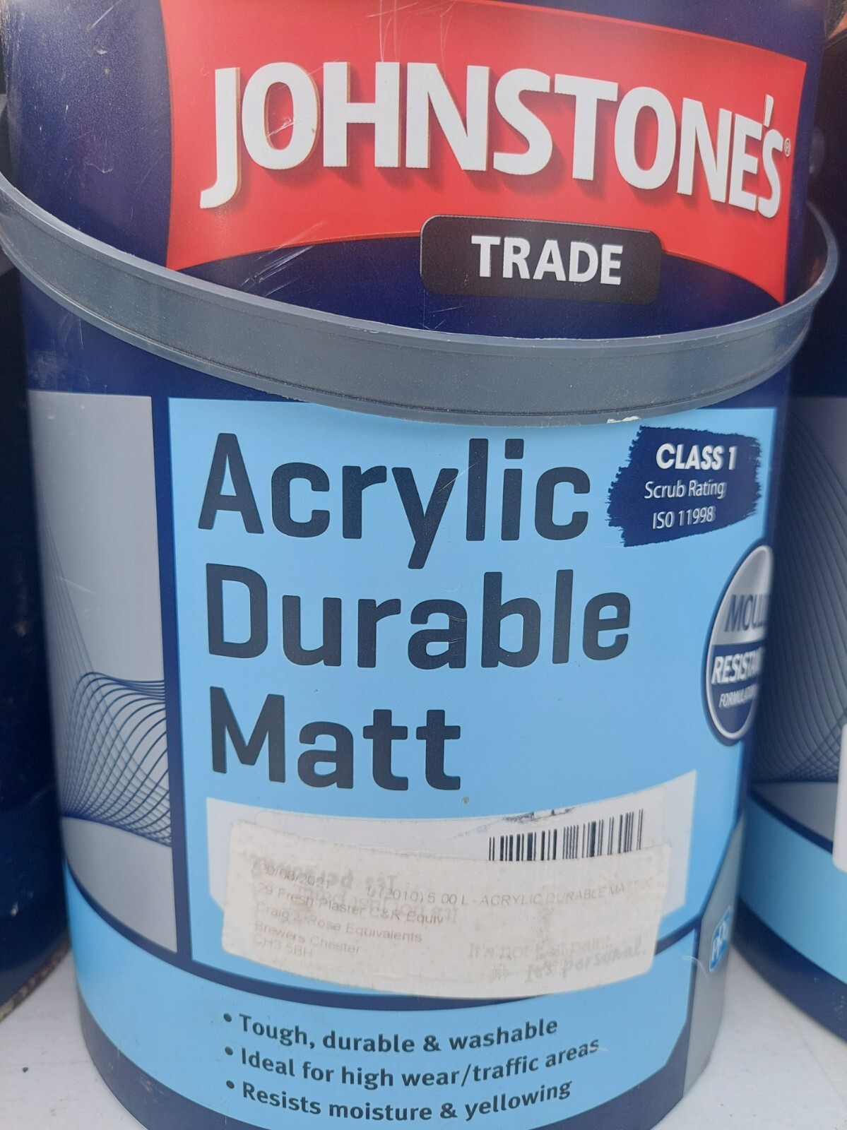 Johnstone's Trade Acrylic Durable Matt 5ltr Various Colours From