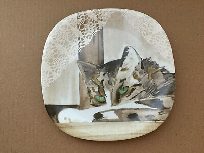 Vintage Cat Porcelain Quadro Plate Minou-ettes Pradalie Collection Coeur 1985 