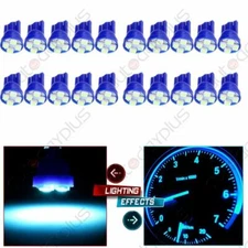 For 20X Ice Blue T10 194 LED Instrument Light Dash Speedometer Panel Lamp