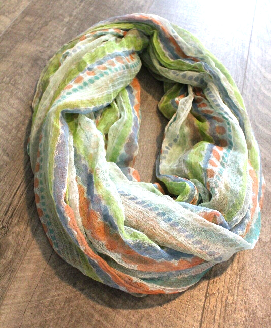Lightweight Infinity Loop Accent Scarf Muted Oran… - image 3