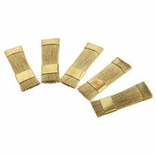 5 Pcs Pro Dental Lab Instruments Bur Cleaning Brush Flat Steel Brass Wire
