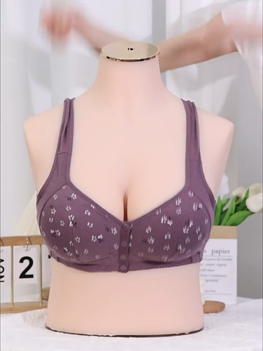 Daisy Bra, Comfortable Breathable Charm Daisy Bra, Front Snaps Full Coverage Bra - Video 1 of 1