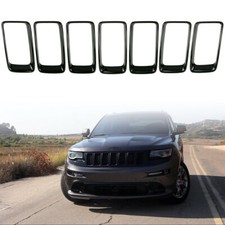 7x Front Grille Grill Inserted Ring Trim Cover For Jeep Grand Cherokee 2014-2016 7x Front Grille Grill Inserted Ring Trim Cover For Jeep Grand Cherokee 2014-2016
