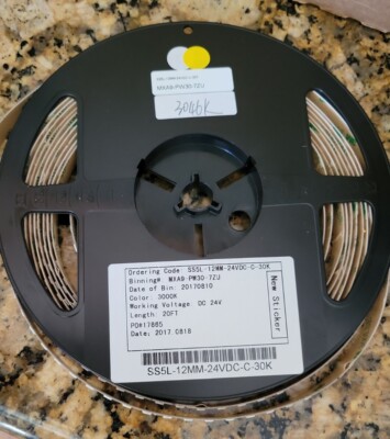 Pure Edge Lighting 24VDC 3000K 20'  LED Tape Strip Lights Brand New Sealed