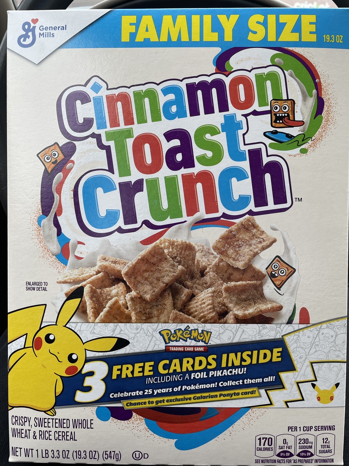 25th Anniversary Pokemon edition Cinnamon Toast Crunch Cereal SEALED | eBay