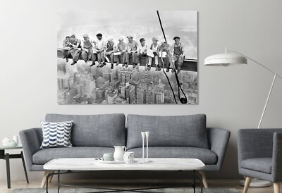 Iron Workers Lunch Atop New York Skyline Skyscraper 1932 Art Prints Large Canvas