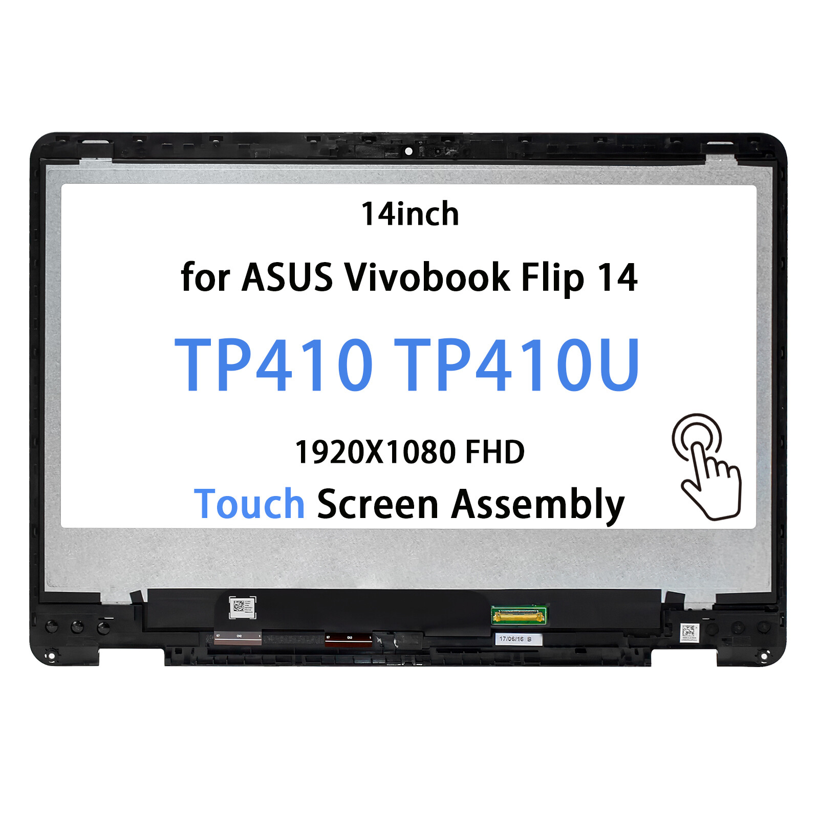 Écran Tactile LCD Complet Pour ASUS VivoBook Flip TM420IA – 14 Pouces Full HD, Rétroéclairage LED