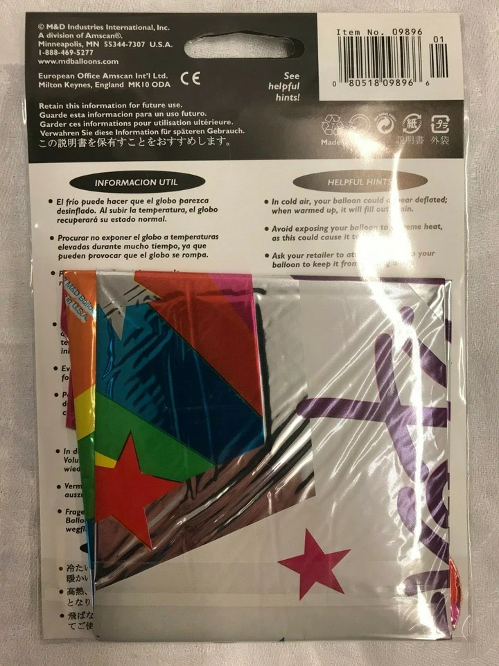 Globo de helio Mylar en forma de estrella "¡Felicidades!" Lote de 3 globos 18" Foto 2 de 4