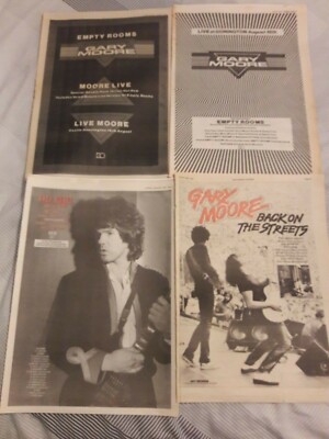 GARY MOORE magazine advert / small poster LIVE back on the streets EMPTY ROOMS