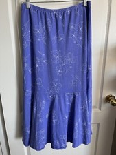 Fresh Produce Nice Purple Floral 100 Cotton Skirt M L