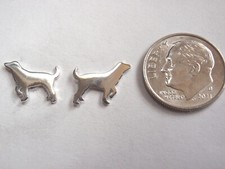 Dog Stud Earrings 925 Sterling Silver    puppy canine