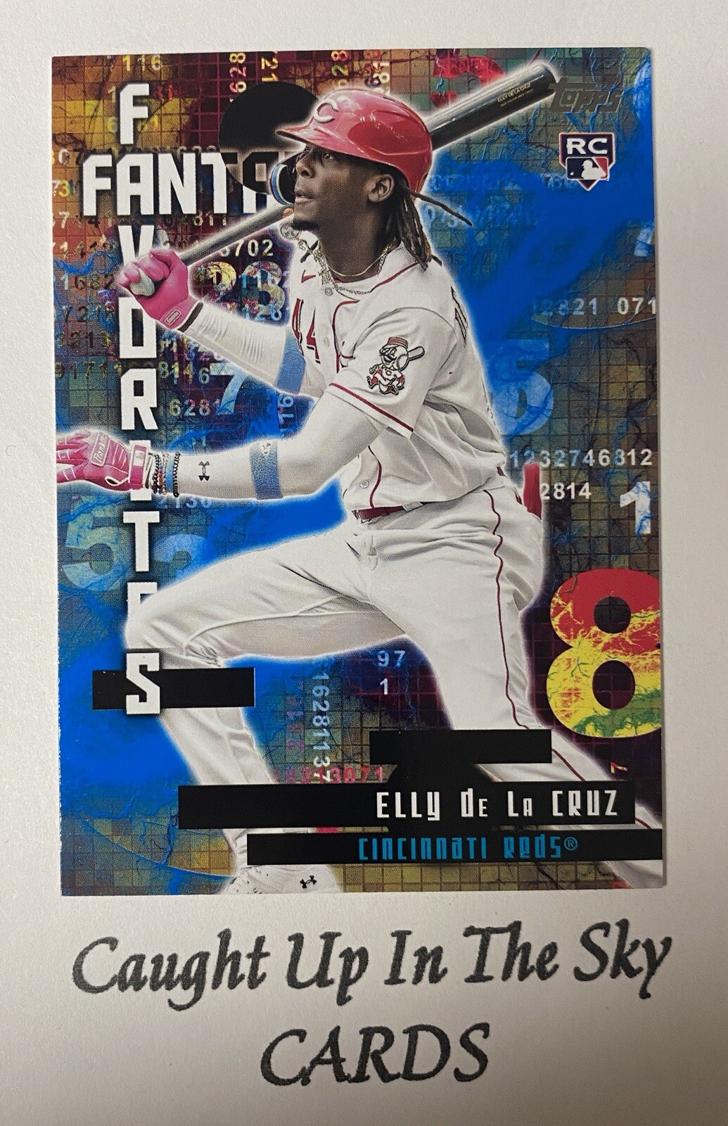 2024 Topps Series 2 Elly De La Cruz RC Blue Fantasy Favorites SP Reds PR/600