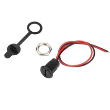 USB-C Power Connector 2Pin Wire LED light Panel Mount Female Waterproof Socket