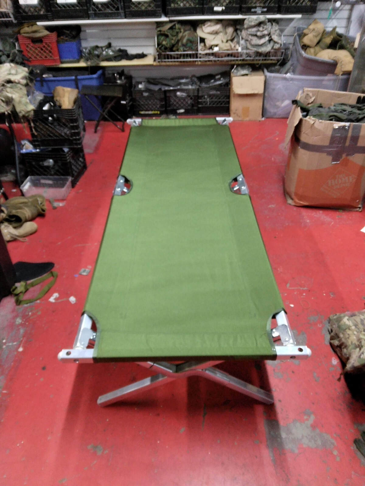 MILITARY COT OLIVE GREEN Camping Cot eBay