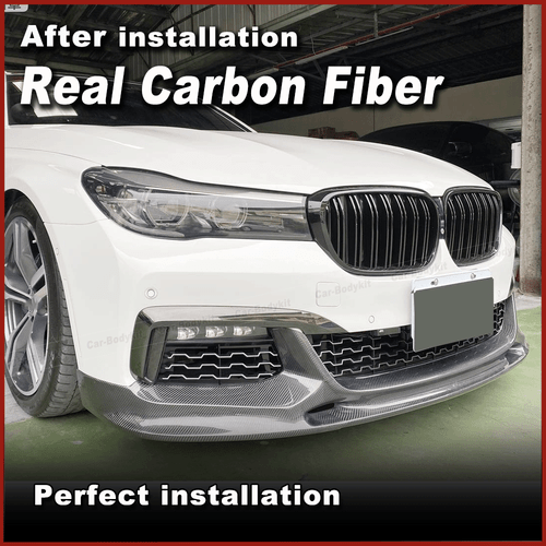 Labio delantero de carbono alerón delantero faldón delantero para BMW Serie 7 G11 G12 paquete M 2016-18 - Imagen 3 de 13