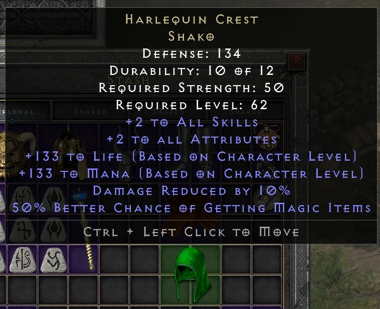 Diablo 2 Resurrected - Harlequin Crest (Shako) Shako - D2R