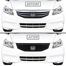 Chrome Delete Blackout Vinyl Overlay for 2011-12 Honda Accord Sedan Grill Trim